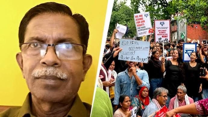 Kerala right-wing political commentator held over NEET protest remarks