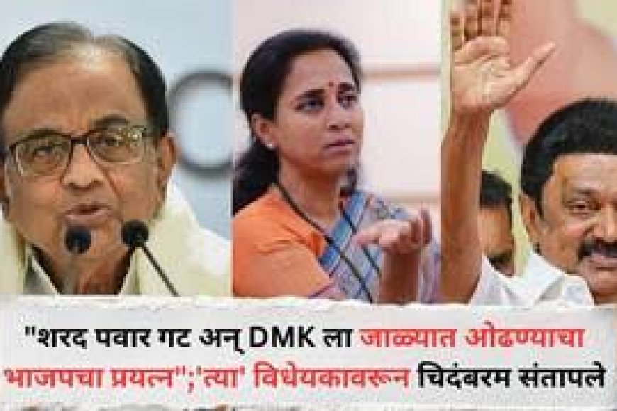 BJP wooing NCP (SP), DMK for backing on 131st Constitution Amendment Bill: Chidambaram