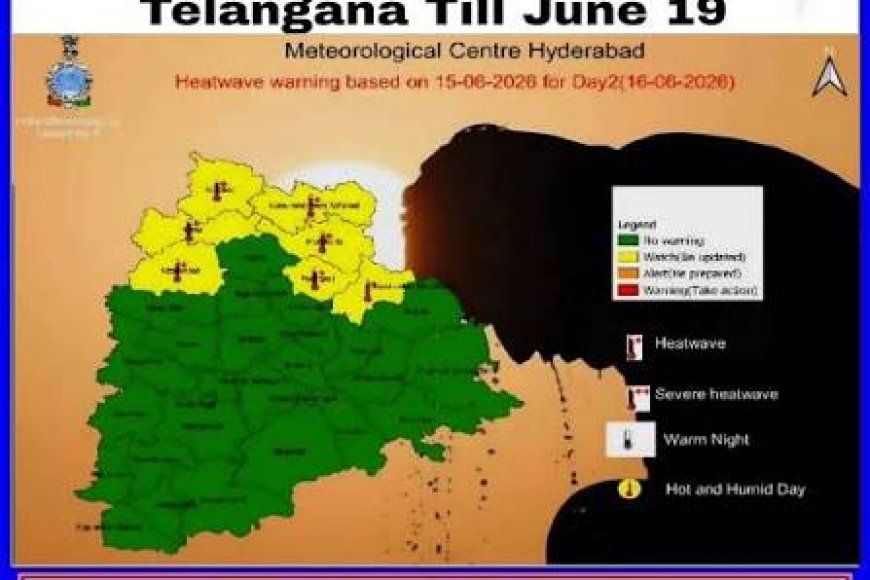 Most of Telangana to stay dry till June 20; heatwave for 3 days