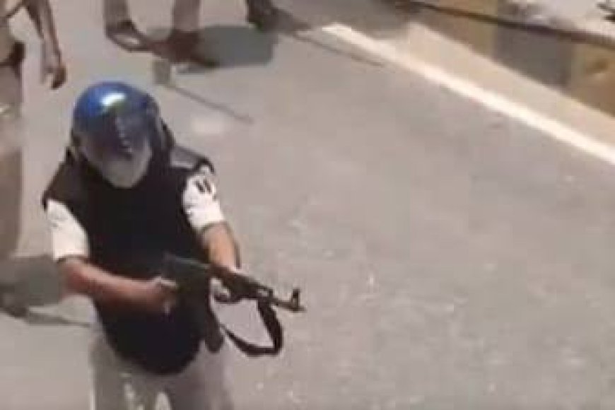 Bihar Cop, Seen On Camera Firing At Protesting Students With AK-47, Suspended