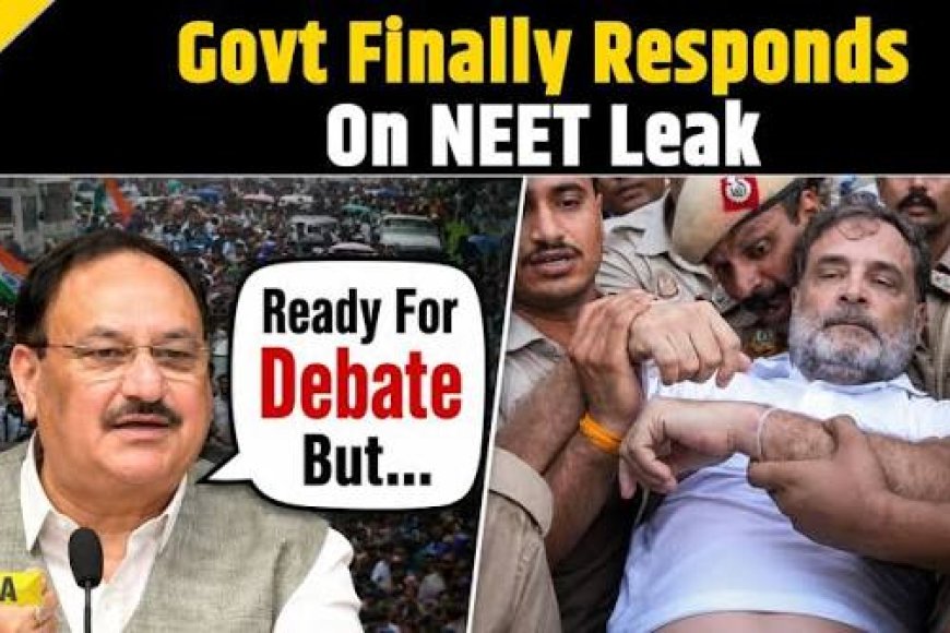 Govt ready for debate in Parliament over paper leak, says Nadda; slams Rahul