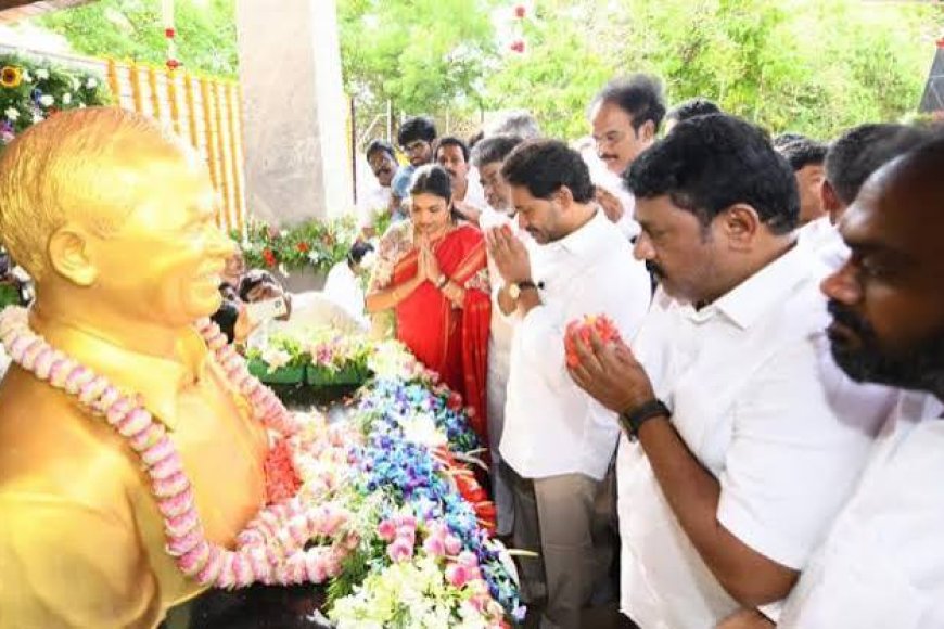 Rich tributes paid to YSR on 77th birth anniversary