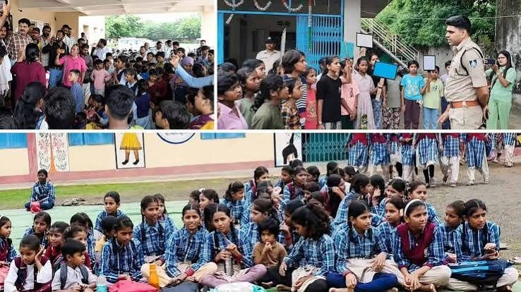 Children hit streets against school mergers in Madhya Pradesh