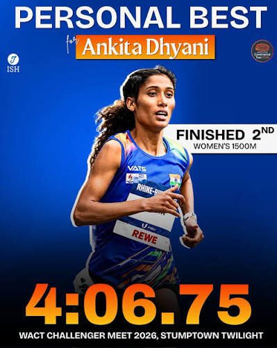 Indian Runner Ankita Dhyani Sets New Personal Best In 1500m Race.