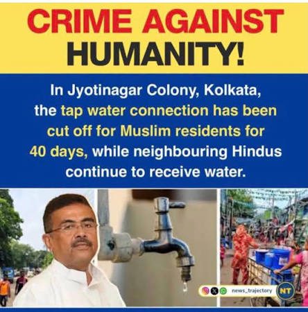 No water for 8 weeks, eviction threat looms on 95% Muslims of  Jyotinagar Colony