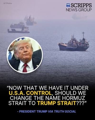 Trump Suggests Renaming Hormuz As "Trump Strait". White House Says This
