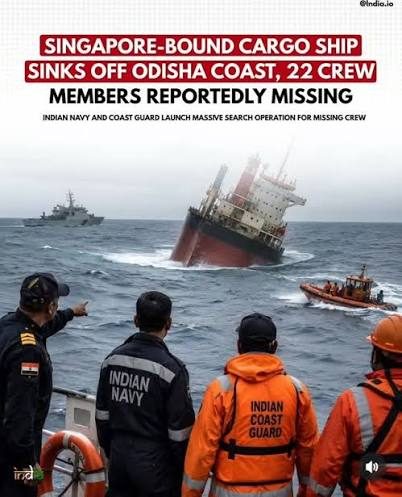 Coast Guard rescues 23 after oil tanker tilts off Odisha coast