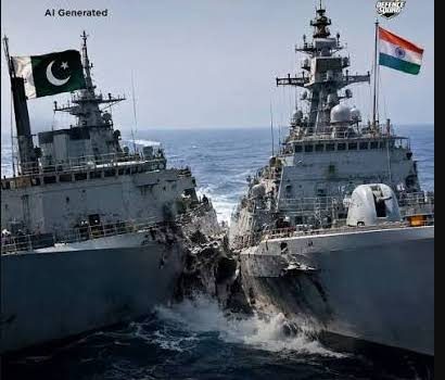 Pakistan navy ship damaged after ramming into Indian warship