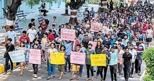 EFLU students protest against RSS programme on campus