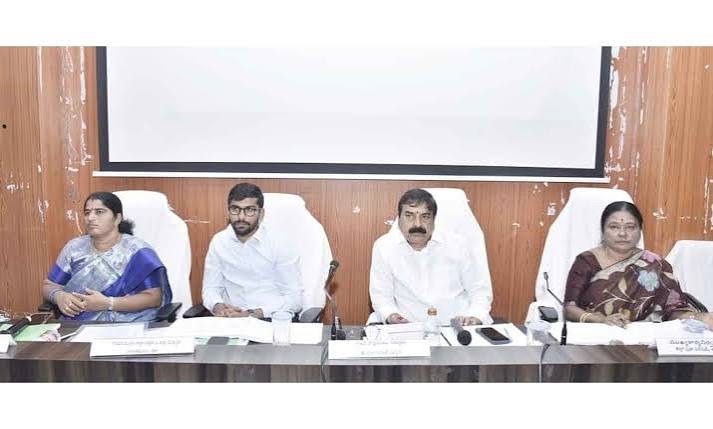 MP Ambika Lakshminarayana and Collector Anand chair district development review