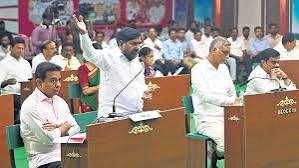 In mock Assembly, BRS MLAs poke fun at CM, laugh away suspension