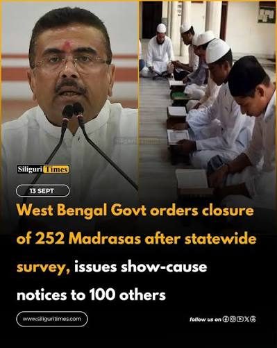 Bengal orders closure of 252 madrasas, serves notices to 100