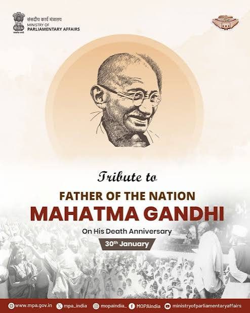 A tribute to "Our father of Nation-Mohandas Karamchand Gandhi"