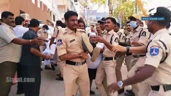 Hyderabad mosque faces partial demolition, AIMIM MLA detained