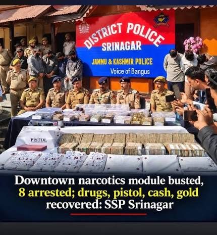 Srinagar Police freeze Rs 13.43 crore in drug proceeds in major financial crackdown