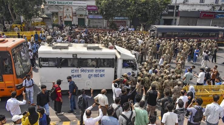 Modi govt has turned 'mother of democracy' into 'muzzled democracy': Kharge on Delhi protest curbs