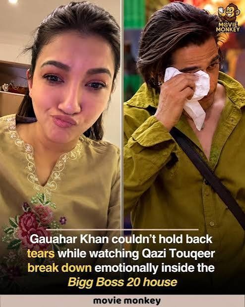 Gauahar Khan breaks down watching Qazi Touqeer cry on Bigg Boss 20