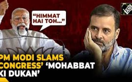 'Mohabbat ki dukaan' leaders chant 'Modi teri kabr khudegi': Modi slams Cong