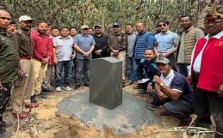 First border pillar between Assam, Arunachal erected
