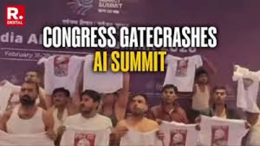 Youth Cong protest at AI summit after Rahul orders: BJP