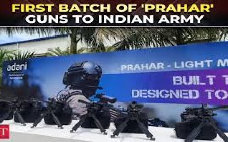 Adani Defence delivers first batch of 2,000 'Prahar' light machine guns to Army