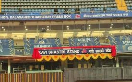 MCA unveils Ravi Shastri stand, renames Wankhede stadium gates