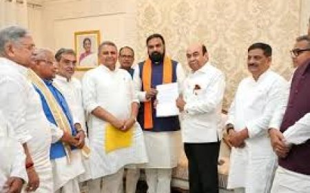 Samrat Choudhary meets guv, stakes claim to form govt