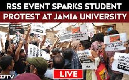 Jamia Millia tense as students protest RSS event on campus