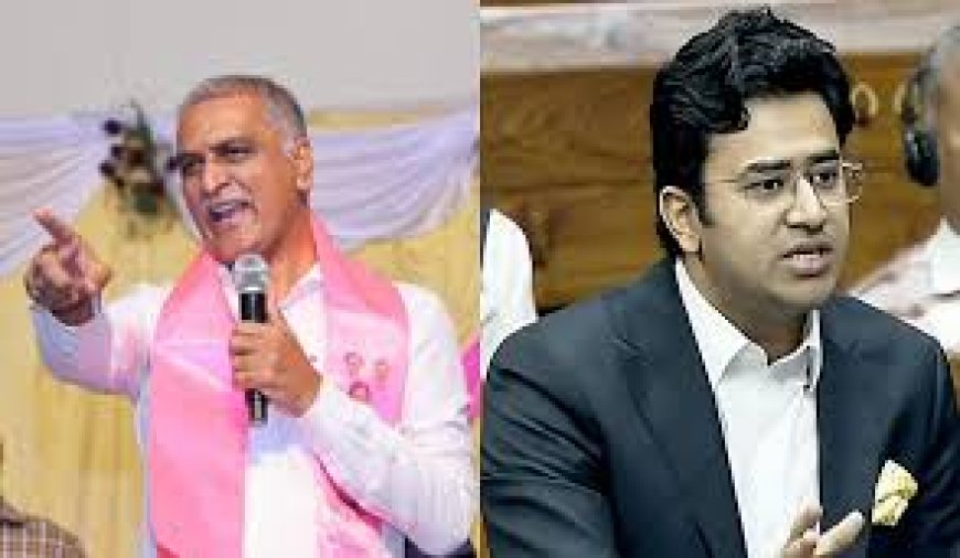 Former minister Harish demands apology from BJP MP Tejasvi Surya for comments on Telangana formation