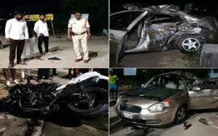 Five killed as bike crashes into car near Telangana's Palakonda