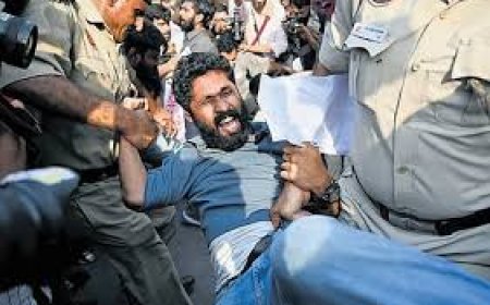 Student bodies stage protest over NEET-UG exam paper leak in Hyderabad