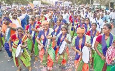 Thousands of dappu artistes join BJP SC Morcha rally in Vijayawada, seek welfare measures