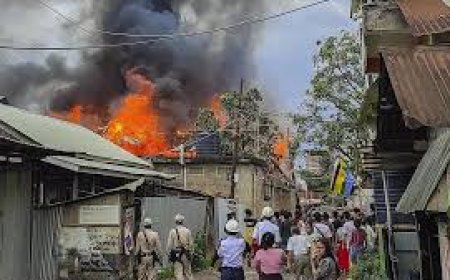 Suspected Militants Torch Houses In Manipur Village