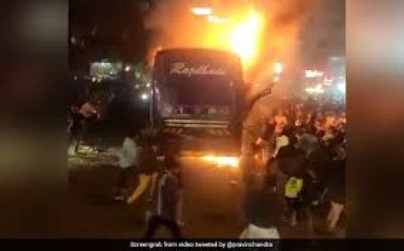 7 Killed, 40 Injured As 2 Buses Collide In Surat, 1 Catches Fire