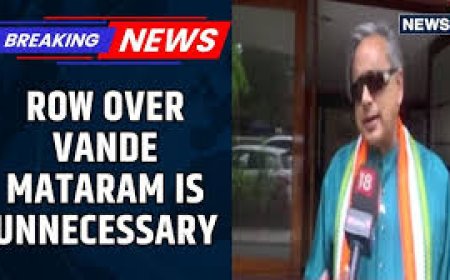 BJP livid over Tharoor’s Vande Mataram remark, says song not ‘optional’