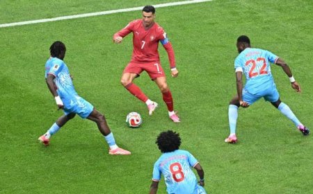 Ronaldo Frustrated As DR Congo Hold Portugal To Draw