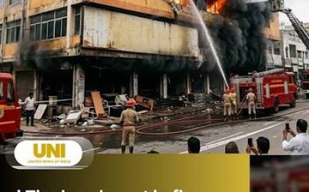 Fire destroys furniture shops in Hyderabad