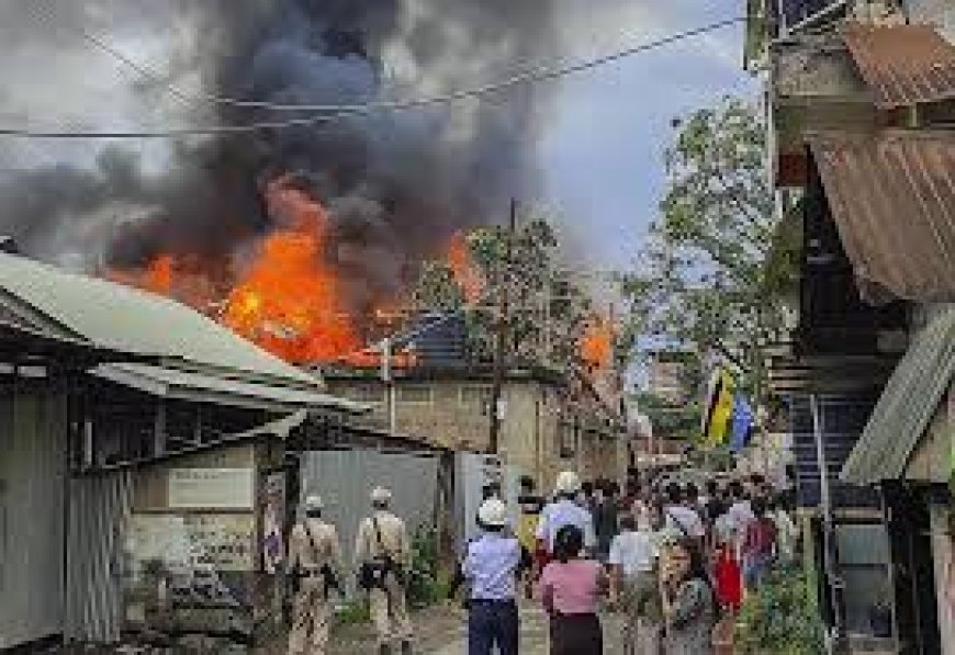 Suspected Militants Torch Houses In Manipur Village