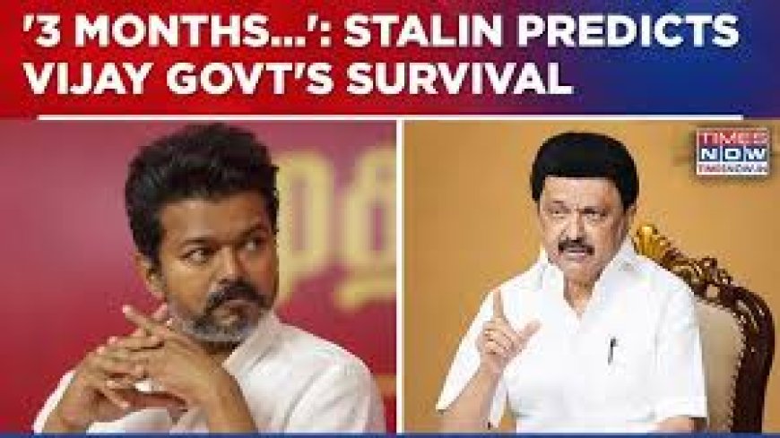 TVK govt may not last even three months: Stalin