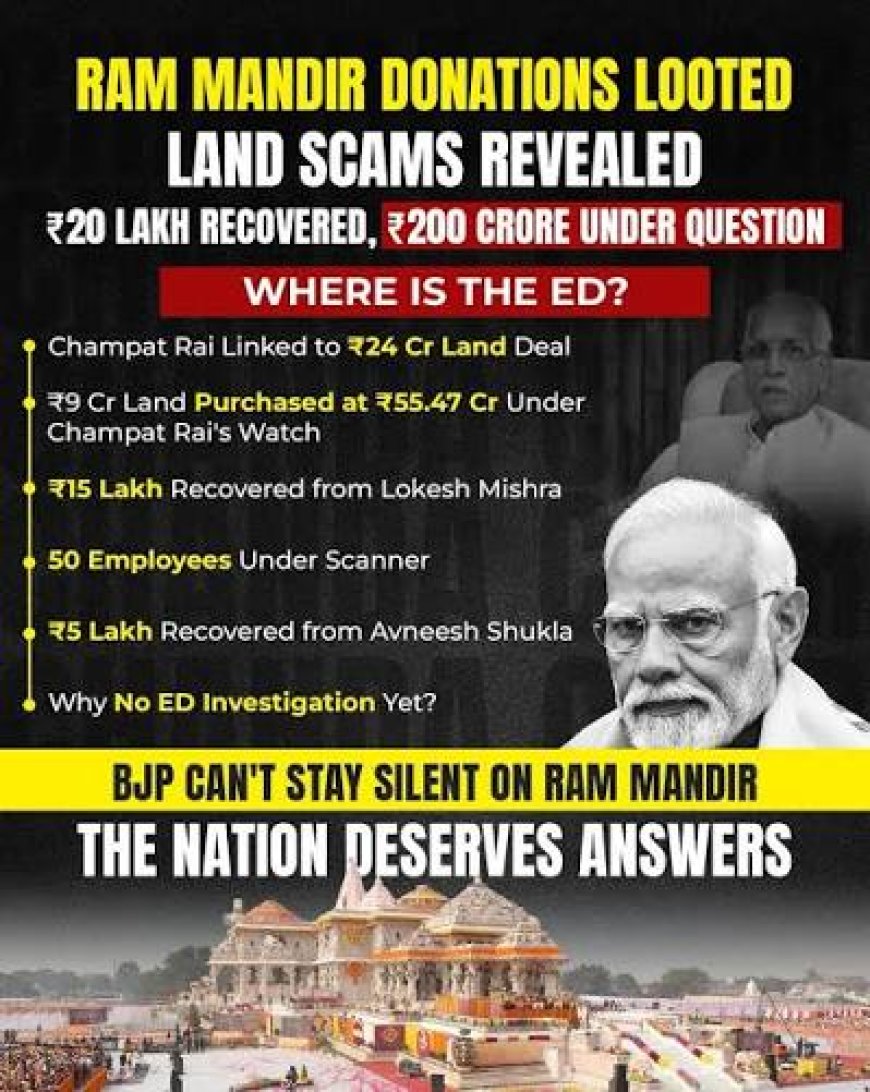 'Those Who Were Meant To Protect Ram Mandir Funds Looted It'