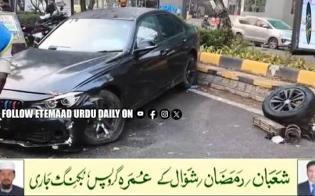 Speeding BMW mounts divider on Hyderabad’s KBR Park road