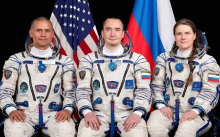 NASA's Anil Menon, 2 Russians lift off on 8-month ISS mission