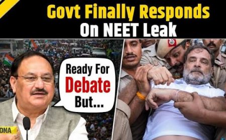 Govt ready for debate in Parliament over paper leak, says Nadda; slams Rahul