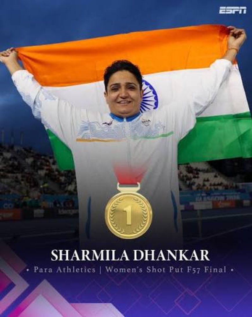 Sharmila Dhankar wins Commonwealth Games gold in women's Shot Put F57