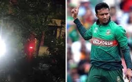 Petrol bomb attack on Shakib Al Hasan's house after appearance in Sheikh Hasina press conference
