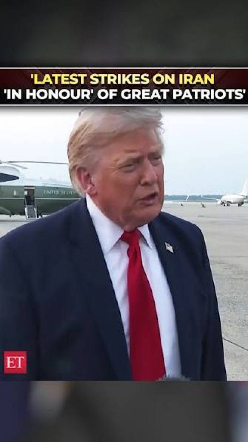 Trump To Hold Off New Strikes On Iran, Says "For Future Benefit Of World"